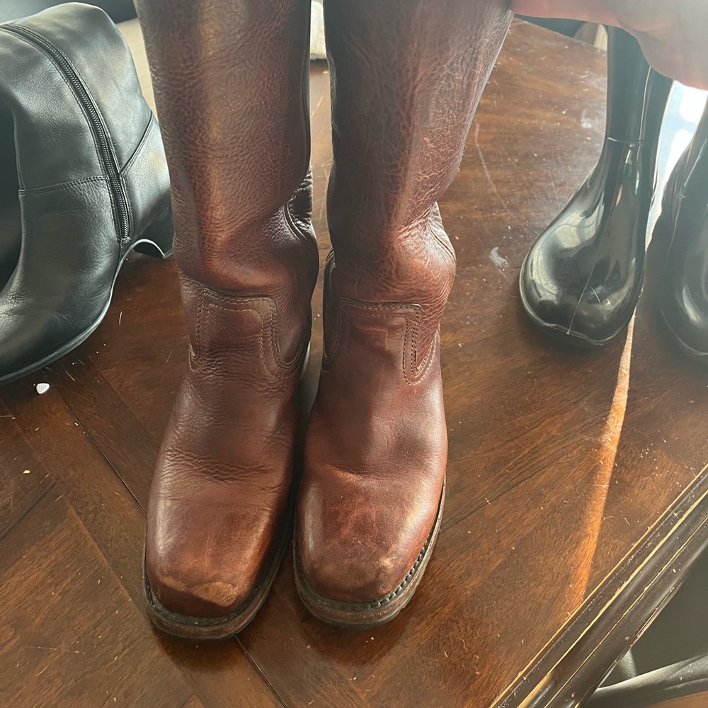 Frye Campus Boots leather size 8 brown